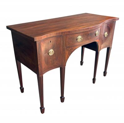 George III Mahogany Serpentine Sideboard