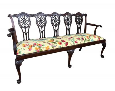 George III Mahogany Settee