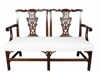 George III Mahogany Settee