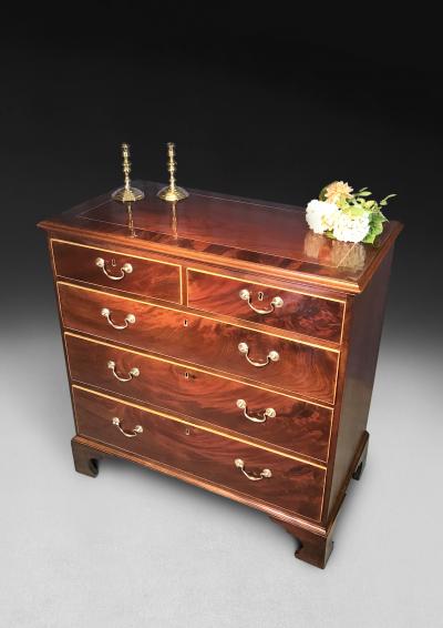 George III Mahogany Straight Front Chest of Drawers