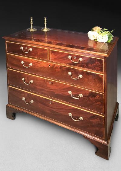 George III Mahogany Straight Front Chest of Drawers