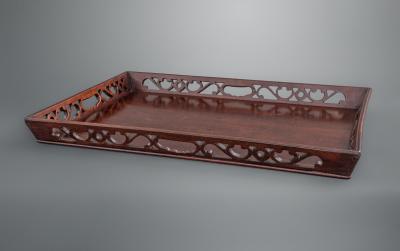 George III Mahogany Tray of Generous Proportions