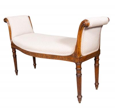 George III Mahogany Window Seat
