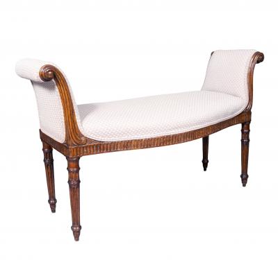 George III Mahogany Window Seat