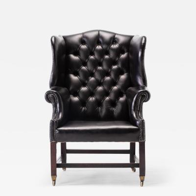 George III Mahogany Wingback Armchair