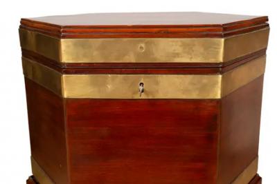 George III Mahogany and Brass Bound Cellarette