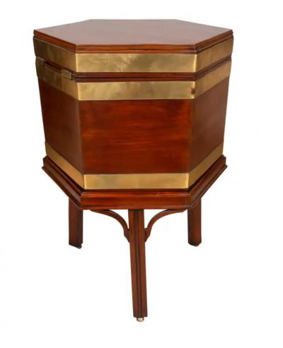 George III Mahogany and Brass Bound Cellarette