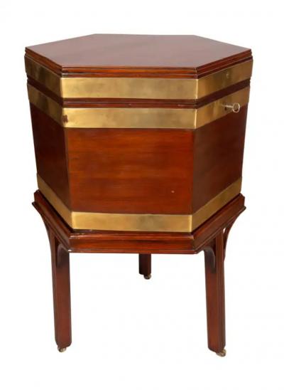 George III Mahogany and Brass Bound Cellarette