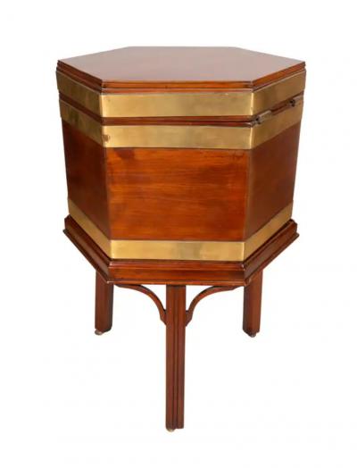 George III Mahogany and Brass Bound Cellarette