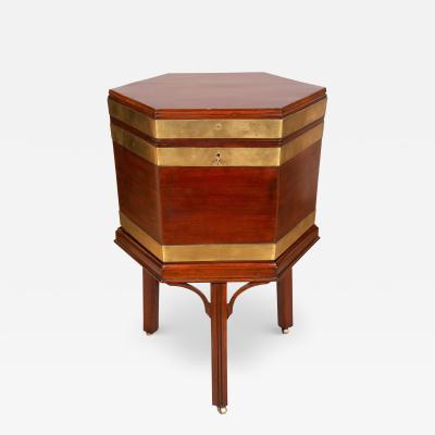 George III Mahogany and Brass Bound Cellarette