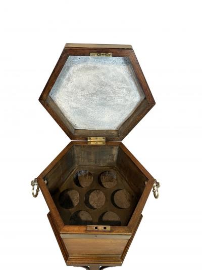 George III Mahogany and Brass Inlaid Cellarette