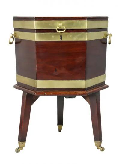 George III Mahogany and Brass Mounted Celleret