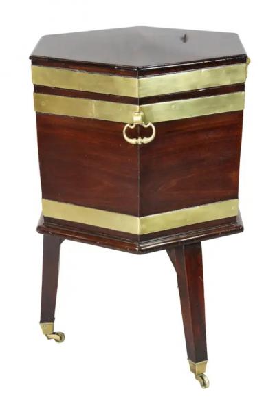 George III Mahogany and Brass Mounted Celleret