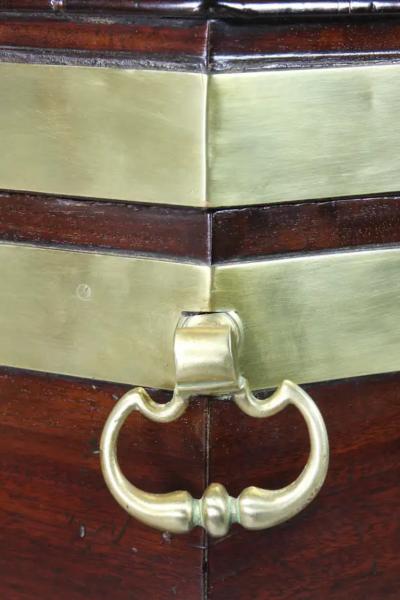 George III Mahogany and Brass Mounted Celleret