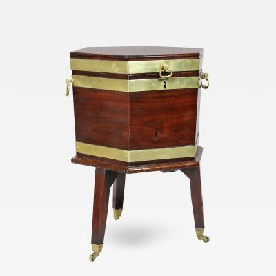 George III Mahogany and Brass Mounted Celleret
