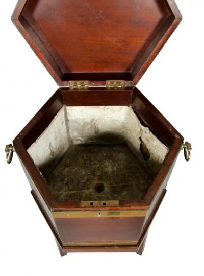 George III Mahogany and Brass Wine Cooler