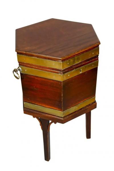 George III Mahogany and Brass Wine Cooler