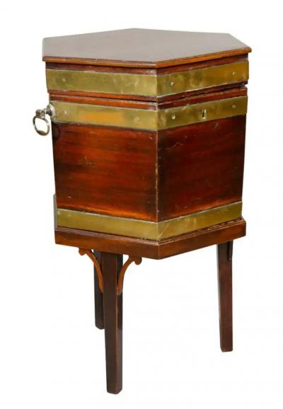 George III Mahogany and Brass Wine Cooler