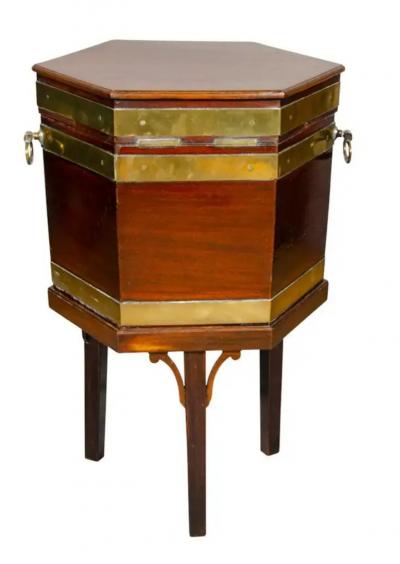 George III Mahogany and Brass Wine Cooler