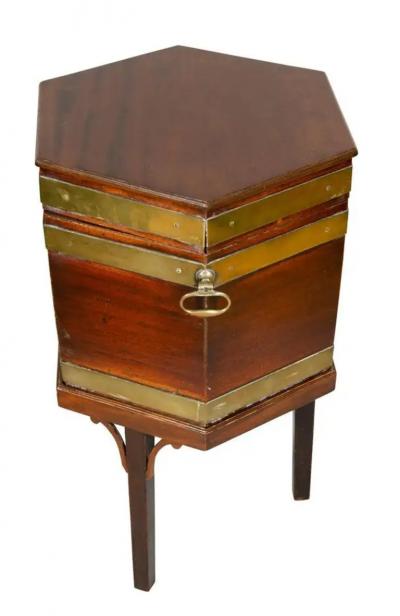 George III Mahogany and Brass Wine Cooler