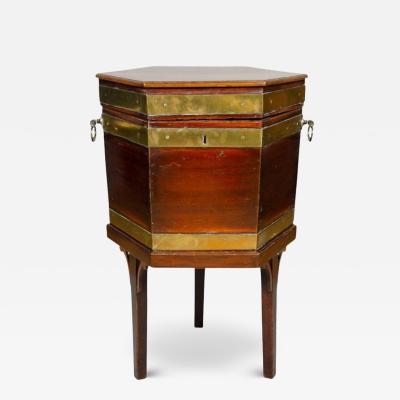 George III Mahogany and Brass Wine Cooler