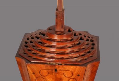 George III Mahogany and Ebony Inlaid Cutlery Urn