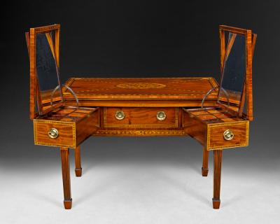George III Mahogany and Inlaid Rudds Dressing Table