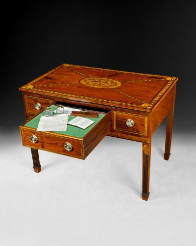 George III Mahogany and Inlaid Rudds Dressing Table