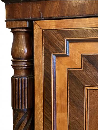 George III Mahogany and Satinwood Book Cabinet