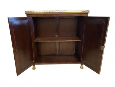 George III Mahogany and Satinwood Book Cabinet