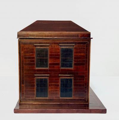George III Mansion Form Bottle Caddy or Tabletop Cellarette circa 1780