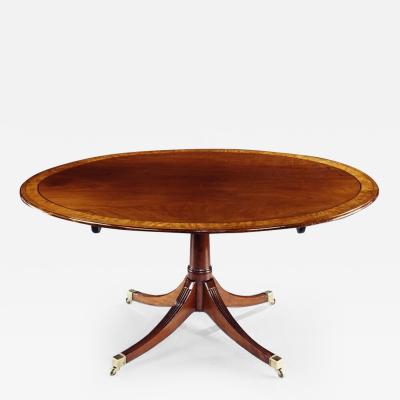 George III Oval Cross Banded Mahogany Breakfast Table