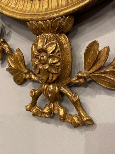 George III Oval Giltwood Mirror 18th Century