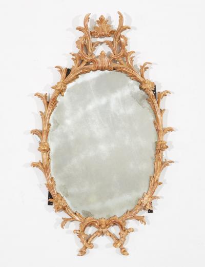 George III Oval Giltwood Mirror