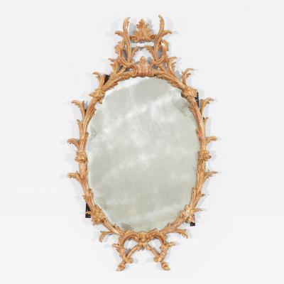 George III Oval Giltwood Mirror