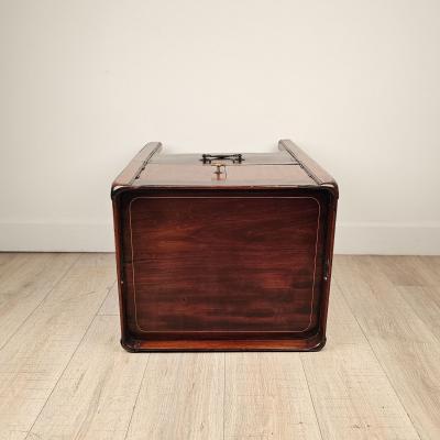 George III Period Inlaid Mahogany Commode with Boxwood Stringing circa 1790