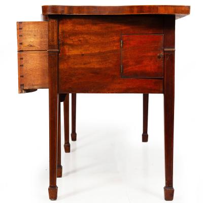 George III Period Inlaid Mahogany Serpentine Sideboard English ca 1790