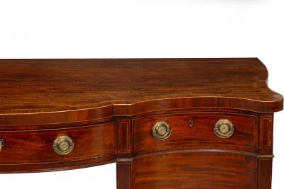 George III Period Inlaid Mahogany Serpentine Sideboard English ca 1790