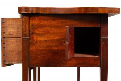 George III Period Inlaid Mahogany Serpentine Sideboard English ca 1790