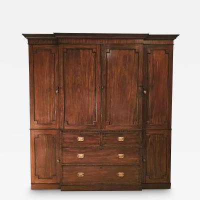 George III Period Mahogany Double Linen Press England circa 1800