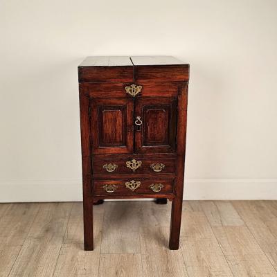George III Period Mahogany Mens Dressing Cabinet Now a Bar England circa 1790