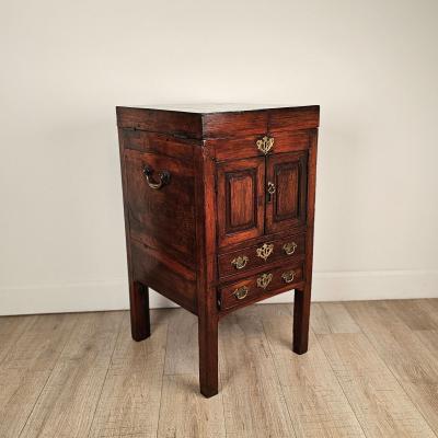 George III Period Mahogany Mens Dressing Cabinet Now a Bar England circa 1790