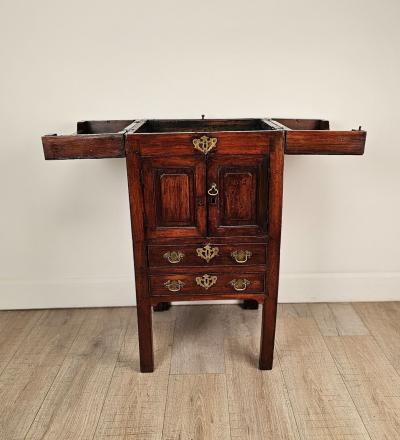 George III Period Mahogany Mens Dressing Cabinet Now a Bar England circa 1790