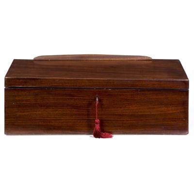 George III Period Mahogany Traveling Writing Slope England c 1790