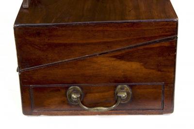 George III Period Mahogany Traveling Writing Slope England c 1790