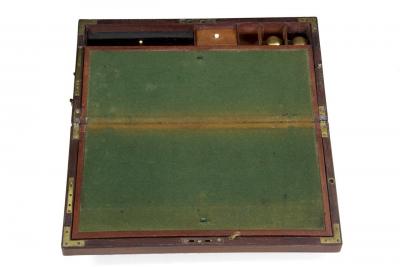 George III Period Mahogany Traveling Writing Slope England c 1790