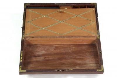 George III Period Mahogany Traveling Writing Slope England c 1790