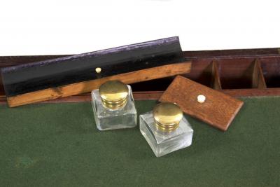 George III Period Mahogany Traveling Writing Slope England c 1790