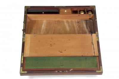 George III Period Mahogany Traveling Writing Slope England c 1790