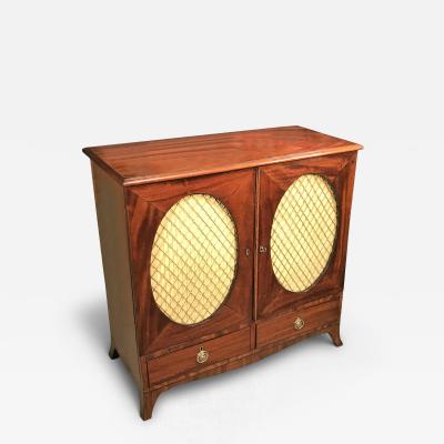 George III Period Mahogany Two Door Cabinet